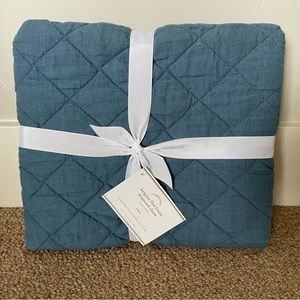 Pottery Barn Belgian Flax Linen Diamond Sham Euro